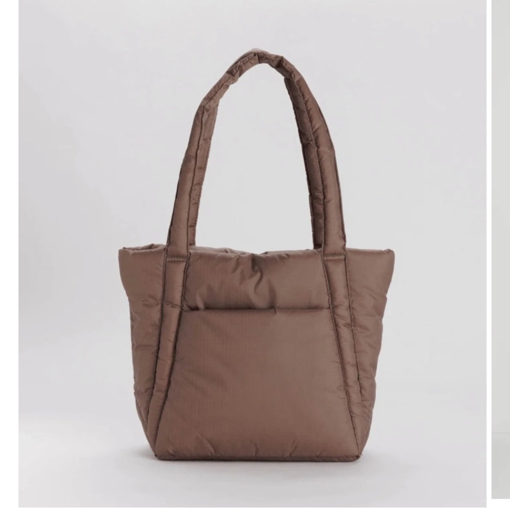 Brown Puffy BAGGU mini tote